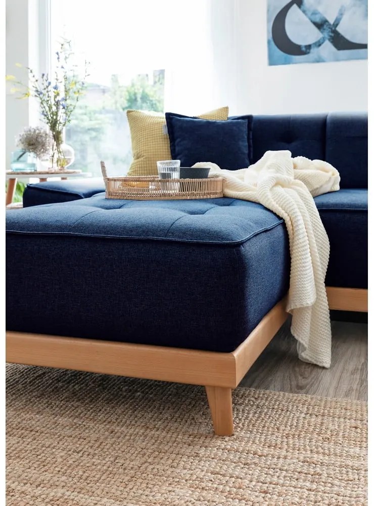 Divano letto a U blu navy, angolo destro Dazzling Daisy - Miuform