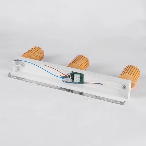 Brilagi - Faretto MODERN WOOD 3xGU10/8W/230V legno di caucciù/bianco