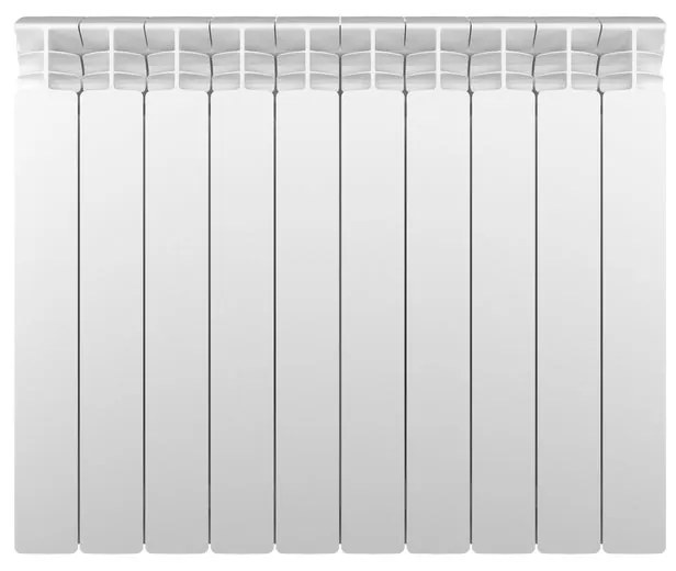 Radiatore acqua calda EQUATION 600/100 in alluminio 4 colonne, 10 elementi interasse 60 cm, bianco