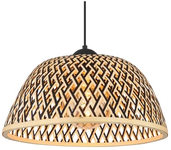 Globo 15767H1 - Lampadario a sospensione con filo COLLY 1xE27/15W/230V bambù