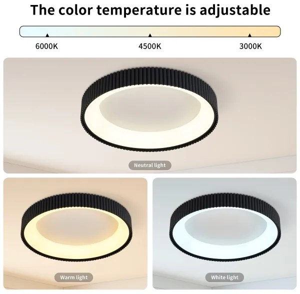 Brilagi - Plafoniera LED dimmerabile FALCON MODERN LED/54W/230V 60 cm nera + telecomando