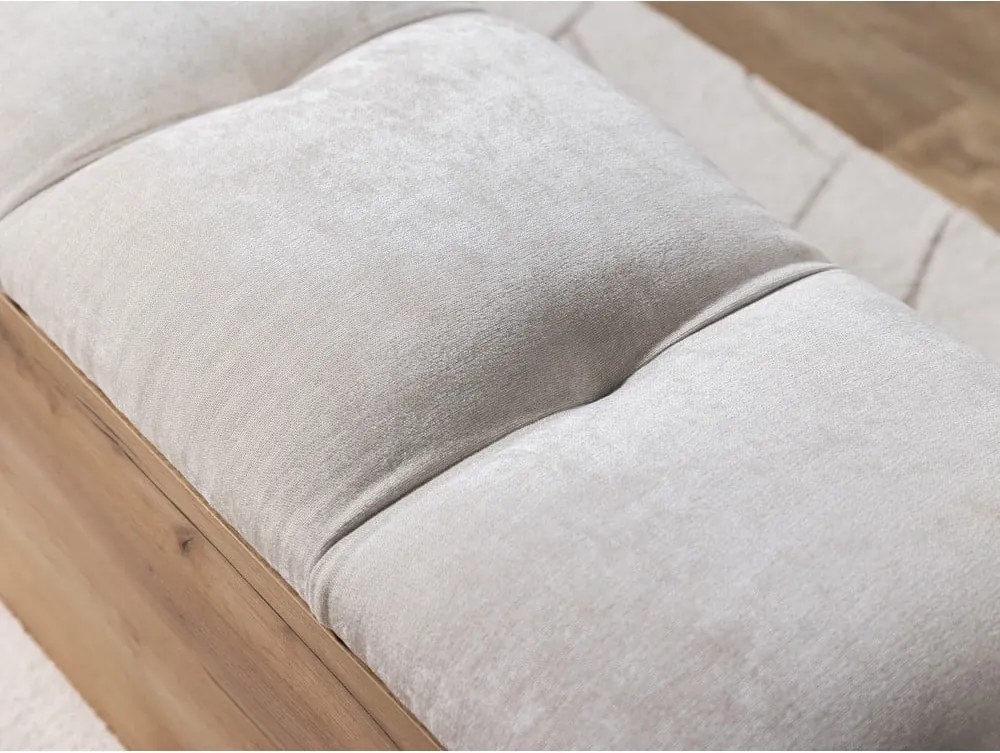 Panca in grigio chiaro e colore naturale Kumo - Bobochic Paris