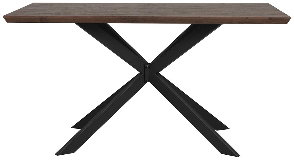 Tavolo da pranzo legno scuro e nero 140 x 80 cm SPECTRA Beliani