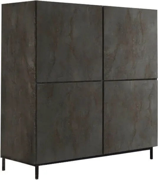THALIA - credenza moderna con ante ammortizzate con piedini