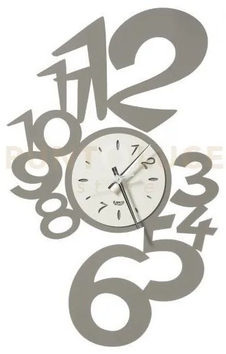 Orologio da parete di design lupin grande fango e avorio