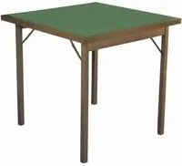 Tavolo da Gioco Quadrato Pieghevole 90x90 cm in Legno Panno Verde Del Fabbro Classic Big