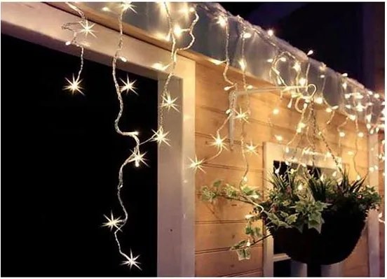 Solight 1V401-WW-LED Tenda luminosa per esterni 360 LED, 8 funzioni, 15 m, IP44, bianco caldo