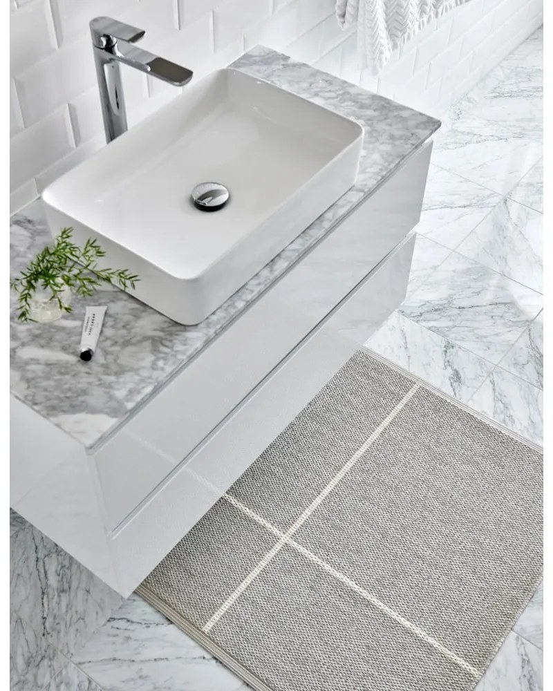 Tappeto da interno/esterno grigio chiaro/color crema 70x90 cm Fred Linen – Pappelina