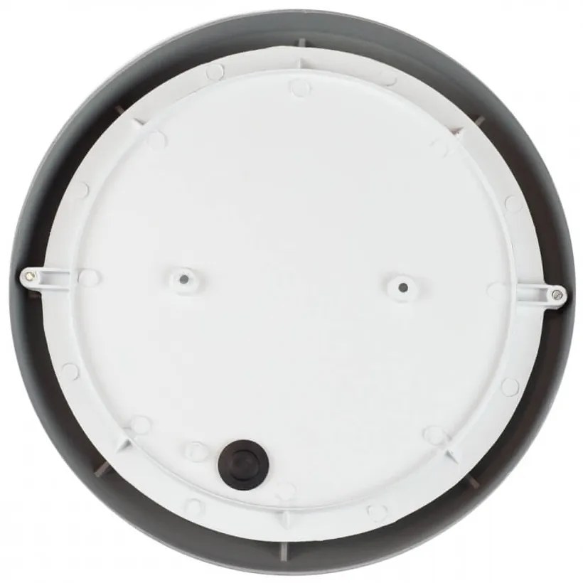 Plafoniera da Esterno E27 Grigia, IP54, Ø258mm con Griglia Colore Grigio