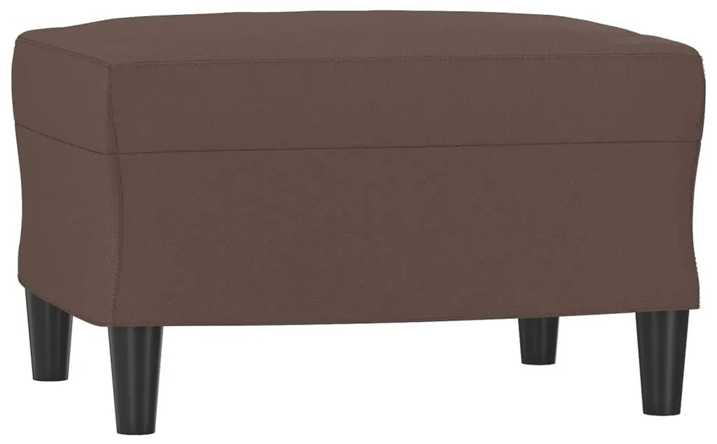 Poggiapiedi marrone 60x50x41 cm in similpelle