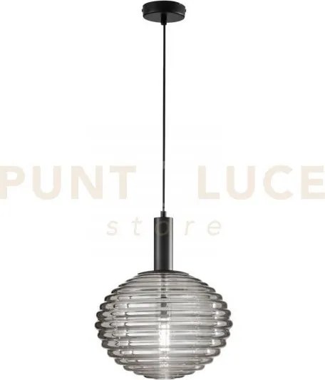Lampadario a sospensione ripple nera 1 luce attacco e27 32x32x150cm...