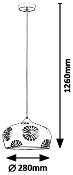 Rabalux 6049 - Lampada a sospensione su cavo GINGER 1xE27/60W/230V