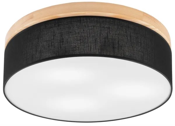 Brilagi - LED Plafoniera BELLADONNA 3xE27/15W/230V nero/pino