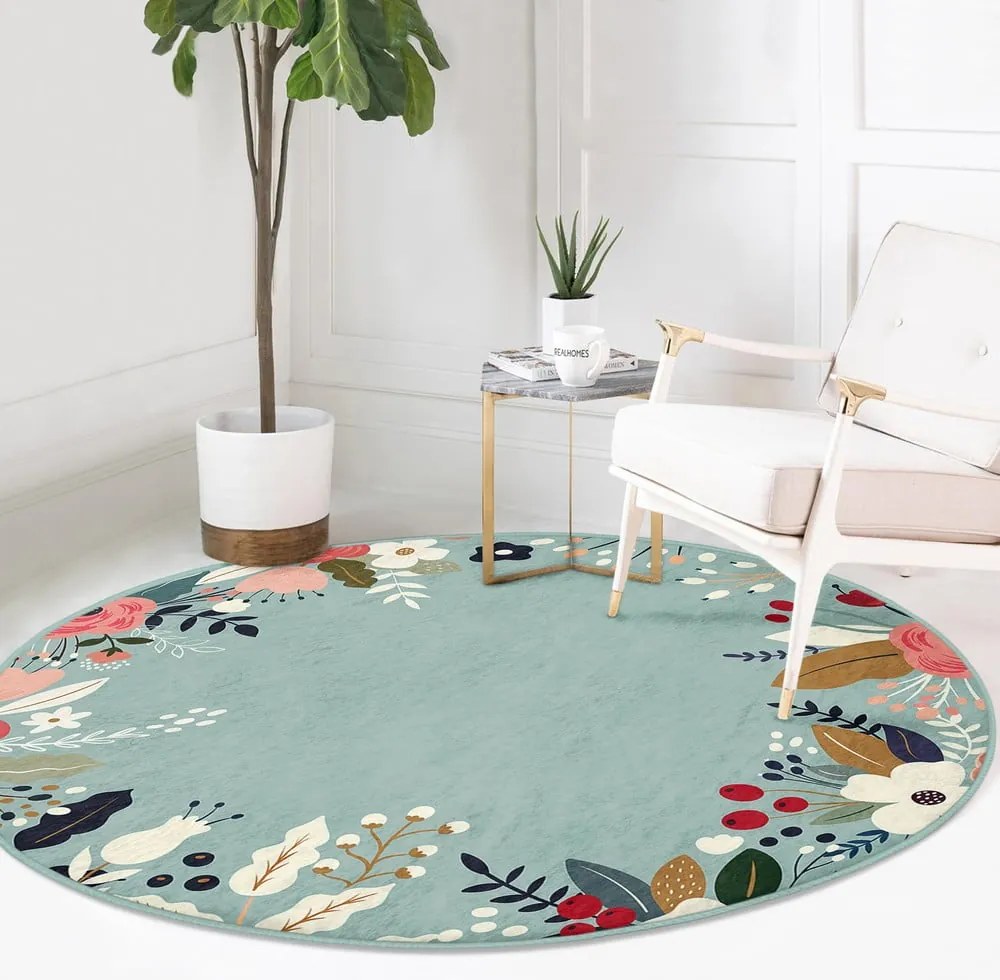 Tappeto rotondo lavabile adatto ai robot aspirapolvere ø 100 cm Comfort - Mila Home