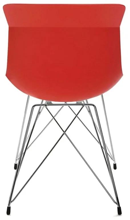 Sedia da Sala da Pranzo Split Metallo (54 x 79 x 48 cm) Colore:Rosso