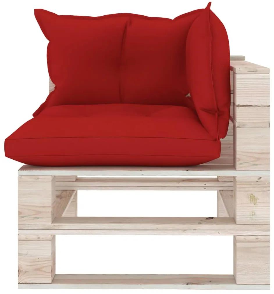 Set divani da giardino pallet 6 pz con cuscini in legno di pino