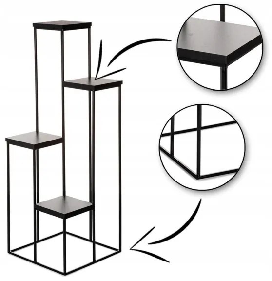 Portafiori KASKADA 110x40 nero