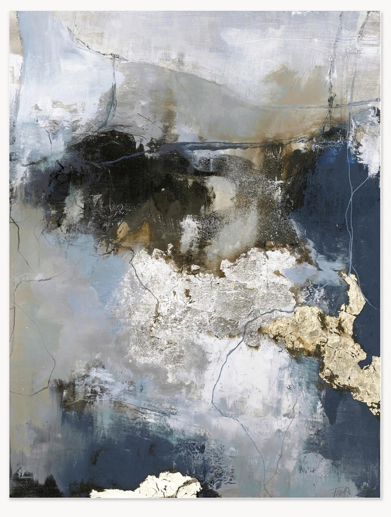 Quadro su tela dipinto a mano Waterfall