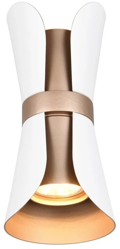 Lampada da parete in colore bianco-bronzo Coat - Trio