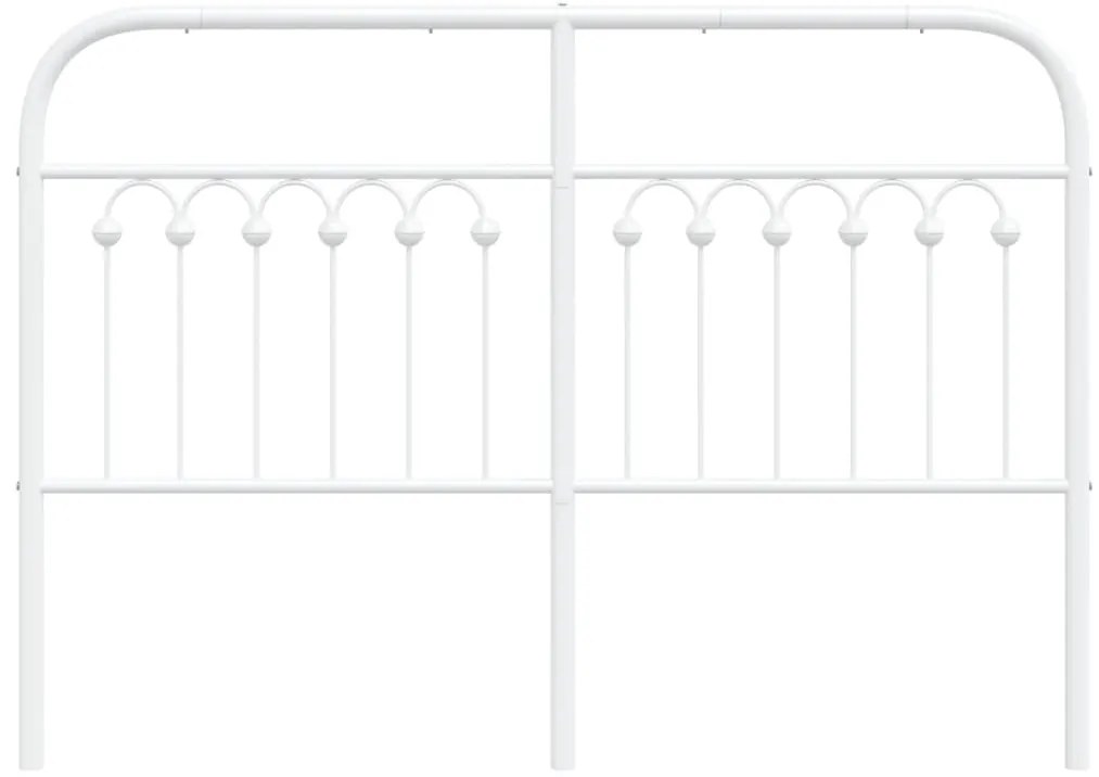 Testiera in metallo bianco 135 cm