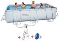 piscina power steel rettangolare con telaio portante cm.404x201x100h. - kg.61,3 - lt.6.478 - filtro cartuccia(art.56441) fer245593