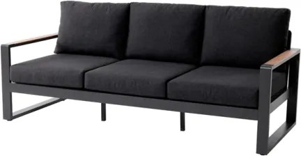 Salotto Da Esterno 5 Posti In Alluminio Con Tavolino E Cuscini Boston Antracite