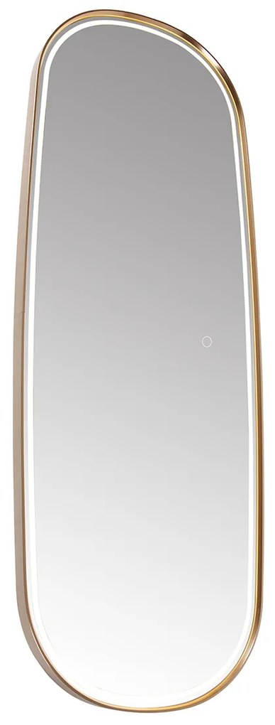Specchio da bagno oro rosa con LED e dimmer touch - Geraldien