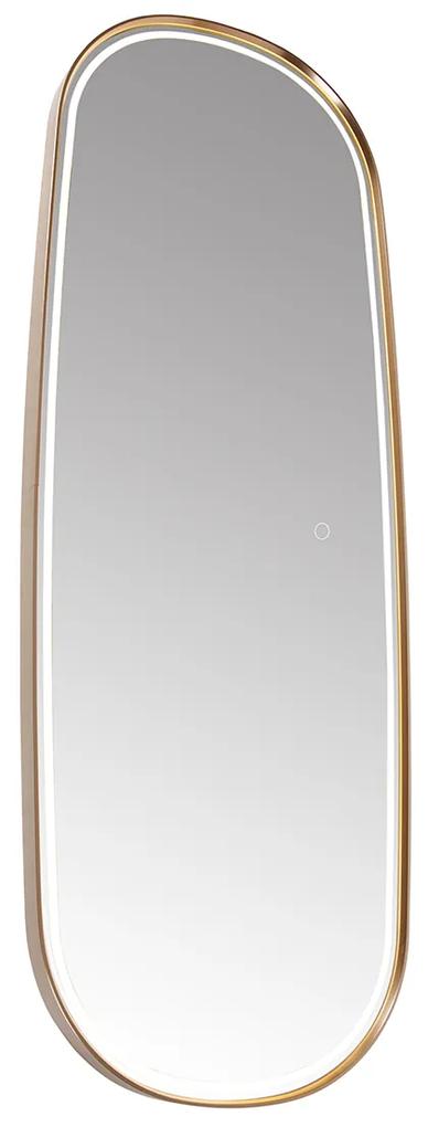 Specchio da bagno oro rosa con LED e dimmer tattile - Geraldien