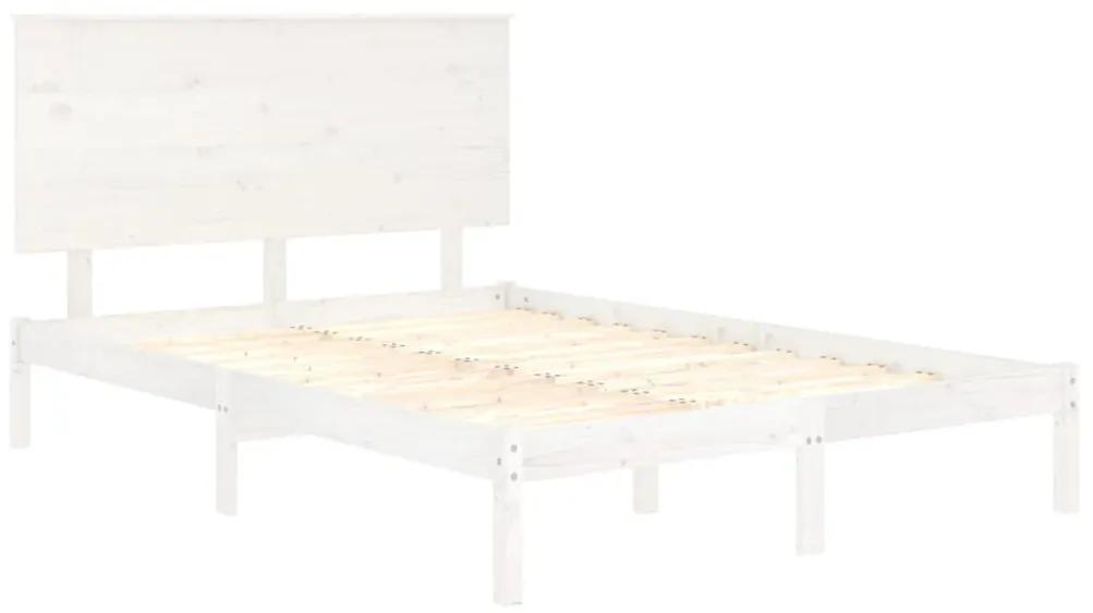 Giroletto bianco in legno massello 120x190 cm small double