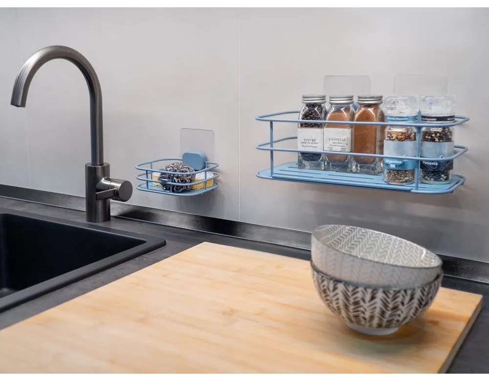 Dispenser di sapone in metallo autoportante azzurro Grena - Compactor