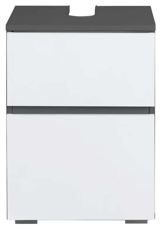 Mobile bianco-antracite per lavabo 40x55 cm Wisla - Støraa