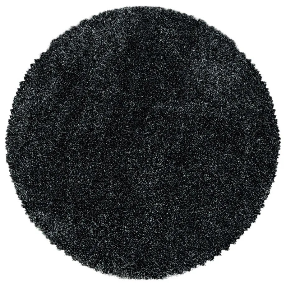 Tappeto rotondo color antracite ø 120 cm Fluffy – Ayyildiz Carpets