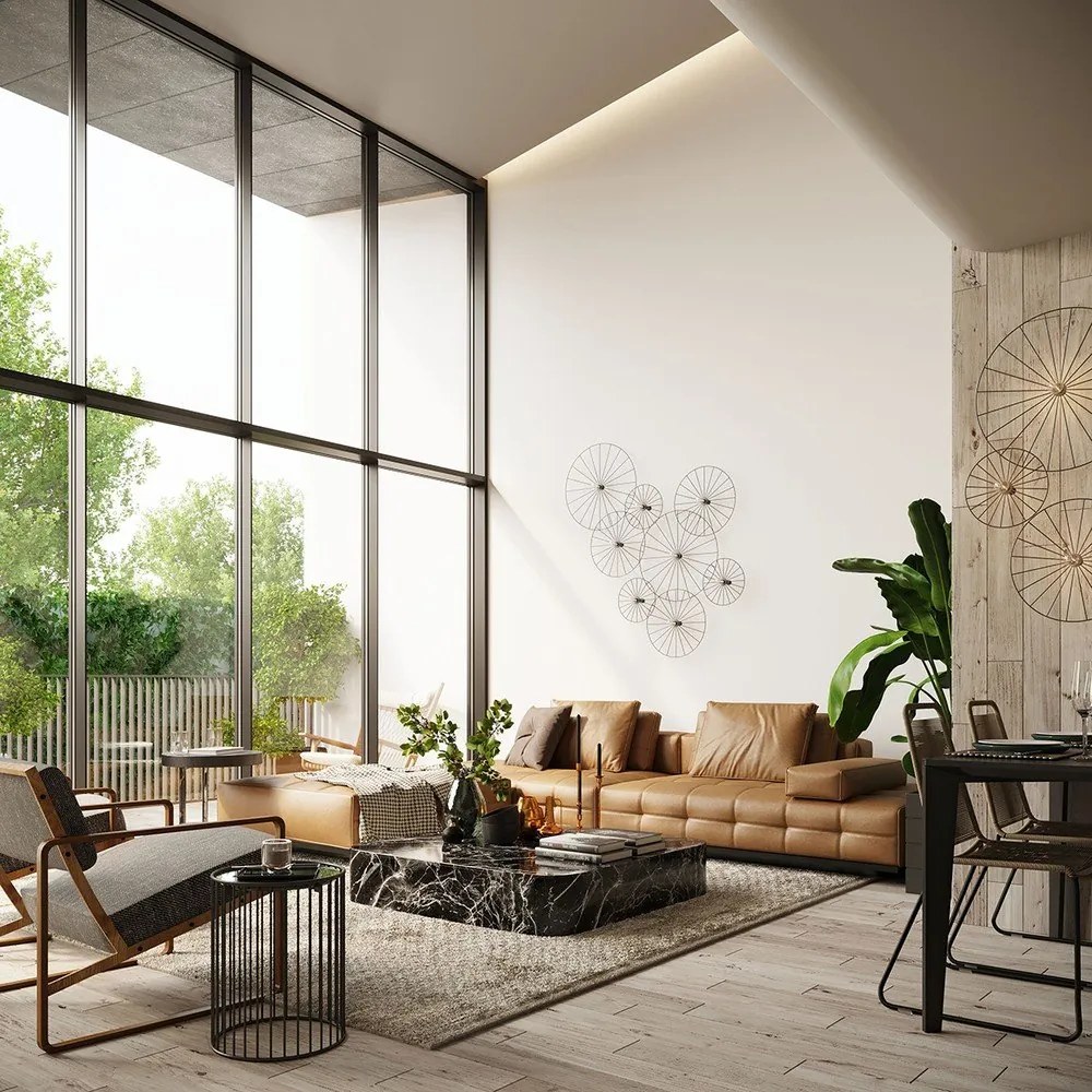 Apparecchio da soffitto nero ø 45 cm Soho - Sollux