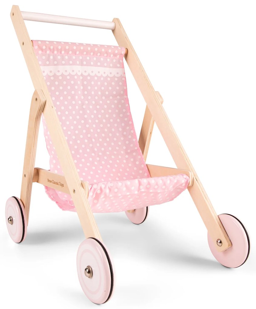 Passeggino in legno per bambole