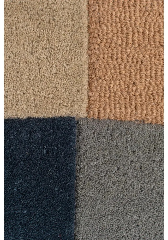 Tappeto in lana blu/marrone 200x290 cm Esrei - Flair Rugs