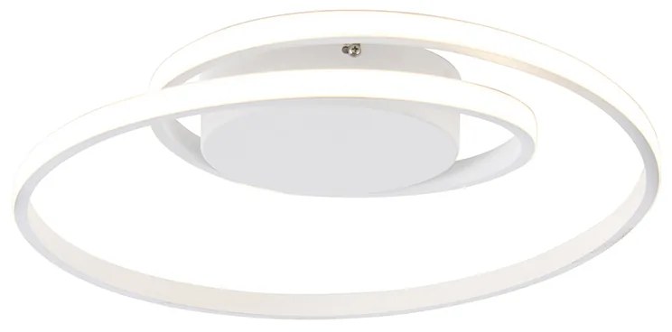 Plafoniera di design bianca con LED dimmerabile a 3 livelli - Krula