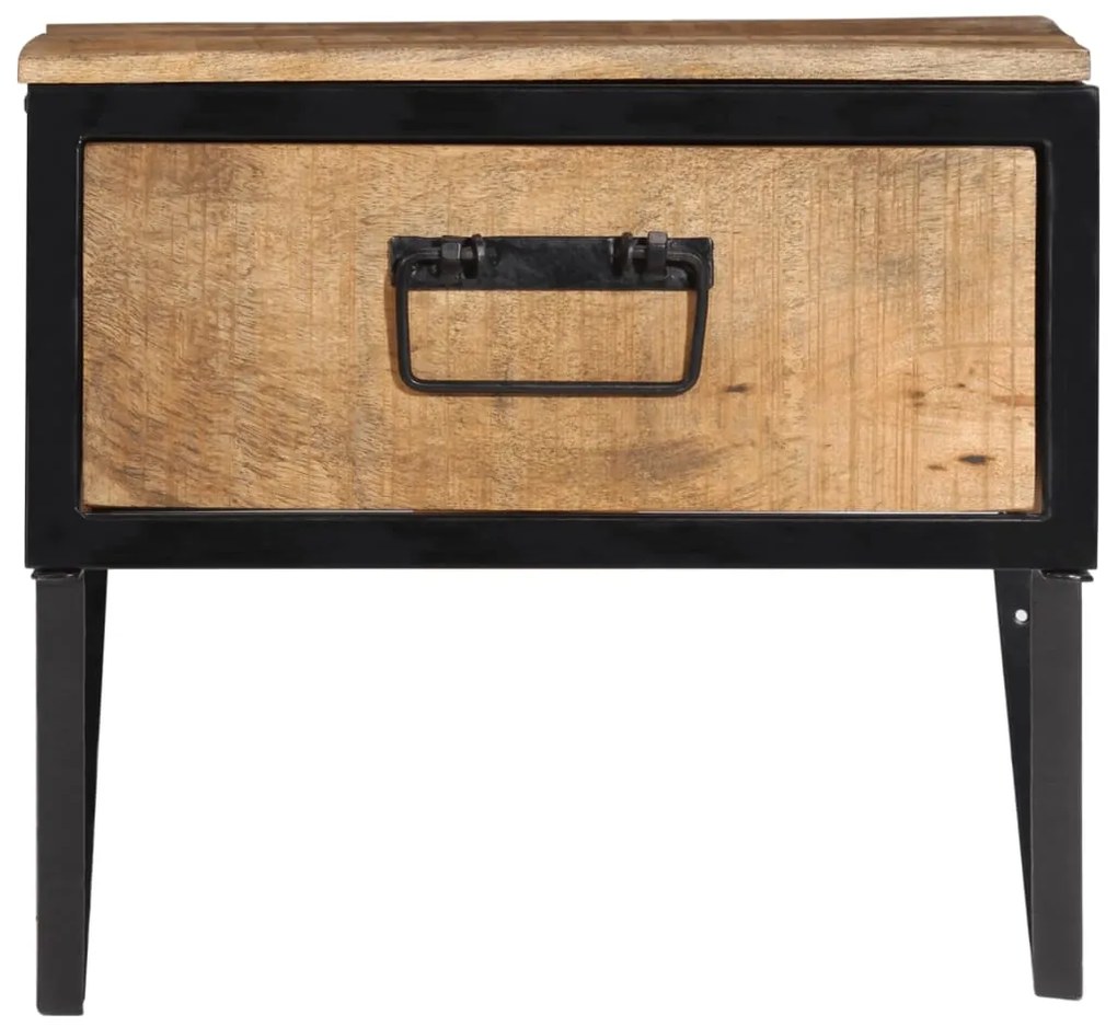 Comodino 40x35x40 cm in legno massello di mango