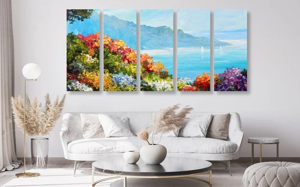 Quadri 5 pezzi – Vista sul mare