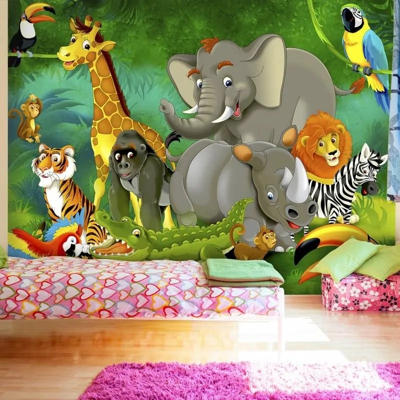 Fotomurale adesivo  Colourful Safari  Larghezza x Altezza Home decor 147x105