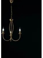 Lampadario Rustico 3 Luci In Ferro Battuto Bronzo Serie Botte