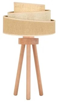 Duolla - Lampada da tavolo YUTE TRIO 1xE27/15W/230V diametro 25 cm marrone/grigio/beige