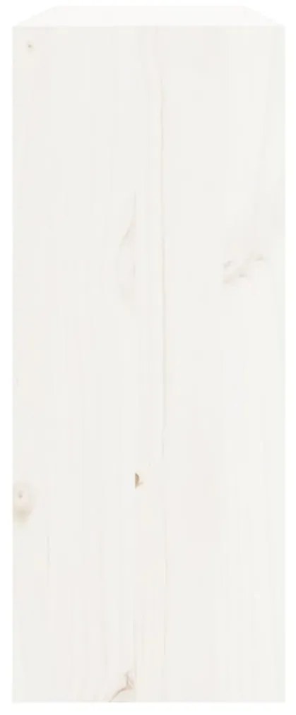 Portabottiglie Bianco 62x25x62 cm in Legno Massello di Pino