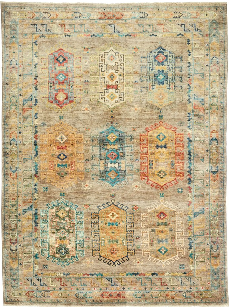 Samarkand Tappeto 200 x 150 Marrone (Pakistan) Annodato A Mano