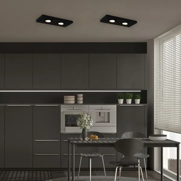 Briloner 3996025 - Faretto LED CTS 2xLED/4W/230V 2700/4000K nero