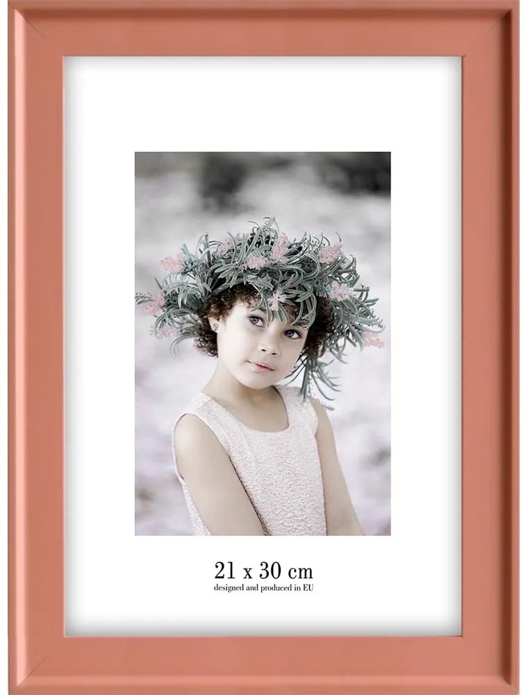 Cornice arancione da appendere, 28 x 37 cm Malaga - Styler