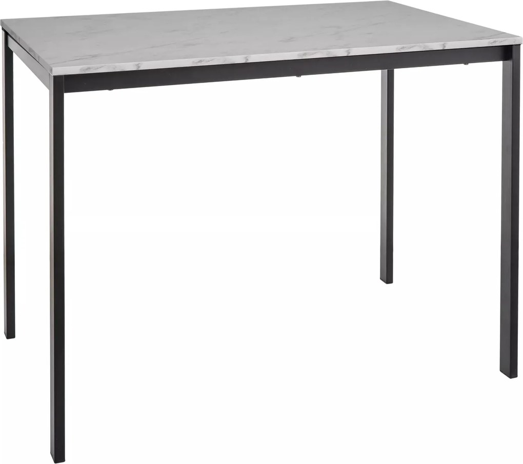 Tavolo Mario effetto marmo bianco – 100x60x75 cm