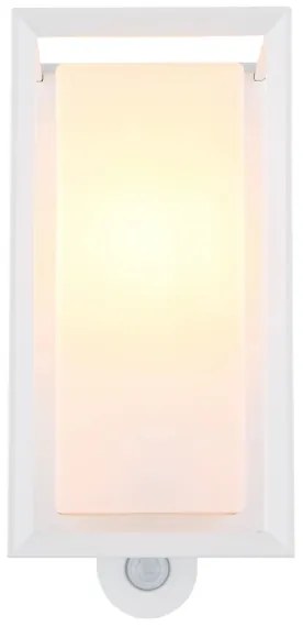 Globo 31982WS - Applique da esterno con sensore LOGANA 1xE27/60W/230V IP44 bianco