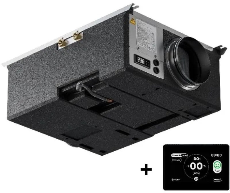 Deumidificatore isotermico a soffitto per sistemi radianti canalizzati portata 250 m3/h 25 litri giorno 39 db con comando evo touch e sonde daikin