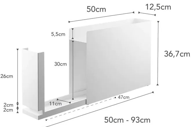 Organizzatore da cucina in metallo Tower - YAMAZAKI