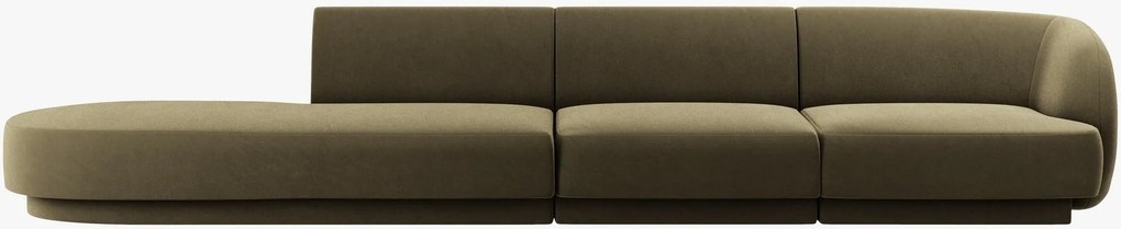 Divano modulare Miley 4+ posti in velluto – L323 cm